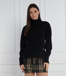 Czarny sweter Twinset w stylu casual z kaszmiru