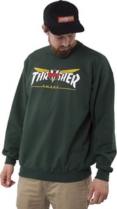 Zielona bluza Thrasher z bawełny w młodzieżowym stylu