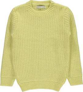 Żółty sweter IVET z dzianiny