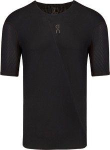 Czarny t-shirt On Running z krótkim rękawem w stylu casual