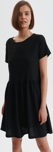Czarna sukienka Top Secret mini z krótkim rękawem w stylu casual