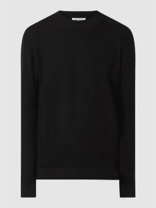Czarny sweter Review w stylu casual z bawełny z okrągłym dekoltem
