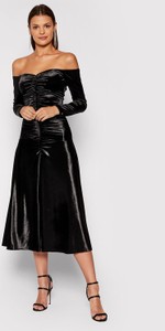 Czarna sukienka Nissa midi hiszpanka