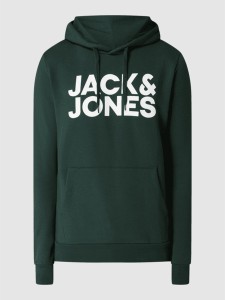 Zielona bluza Jack & Jones w młodzieżowym stylu z bawełny
