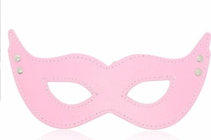 Maybella Maska skórzana na oczy - Różowy / Uniwersalny