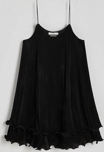 Czarna sukienka Reserved z okrągłym dekoltem mini w stylu casual