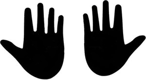 Maybella Naklejki zakrywające sutki dłonie - Czarny