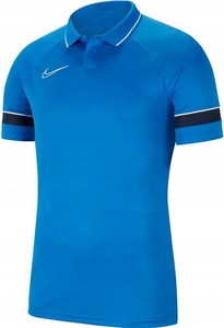 Niebieski t-shirt Nike w sportowym stylu z krótkim rękawem z dżerseju