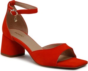 Czerwone sandały Wojas z klamrami