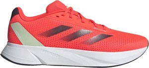 Czerwone buty sportowe Adidas sznurowane w sportowym stylu