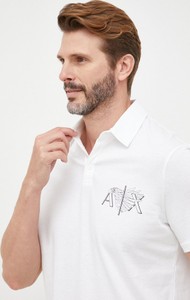 Koszulka polo Armani Exchange z bawełny w młodzieżowym stylu z krótkim rękawem