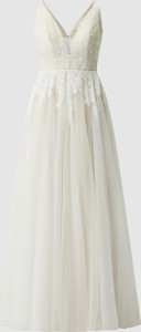 Sukienka Luxuar na ramiączkach z dekoltem w kształcie litery v maxi