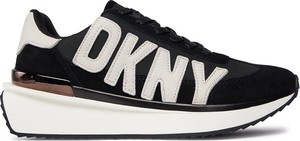 Czarne buty sportowe DKNY sznurowane
