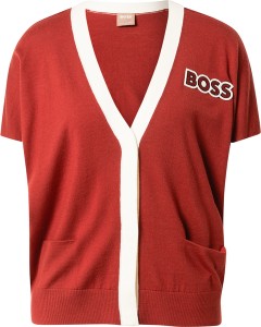 Czerwony sweter Hugo Boss w stylu casual z wełny