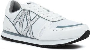 Buty sportowe Armani Exchange sznurowane z płaską podeszwą