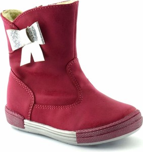 Różowe buty dziecięce zimowe Kornecki dla dziewczynek na zamek