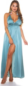 Niebieska sukienka Amiatex maxi na ramiączkach