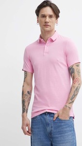 Różowa koszulka polo Superdry z krótkim rękawem