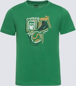 Zielona koszulka dziecięca Puma dla chłopców