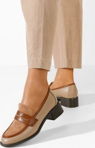 Brązowe półbuty Zapatos z płaską podeszwą w stylu casual