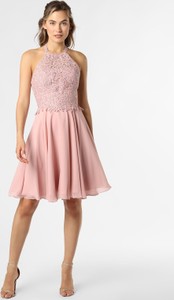 Sukienka Luxuar Fashion z szyfonu mini z okrągłym dekoltem