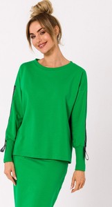 Zielona bluza MOE z bawełny w stylu casual