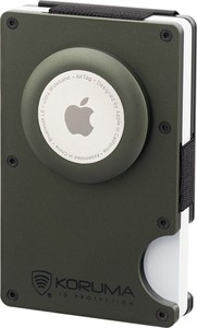 Koruma Aluminiowe etui na karty z miejscem na AirTag od Apple (zielony)