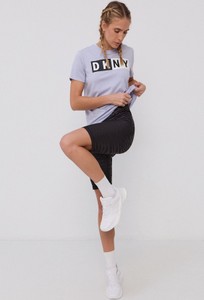 Bluzka DKNY z okrągłym dekoltem w młodzieżowym stylu