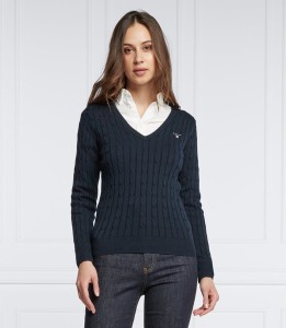 Granatowy sweter Gant
