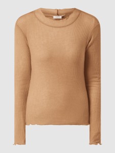 Brązowy sweter Saint Tropez z wełny w stylu casual