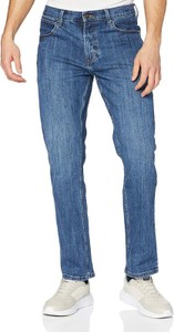 Niebieskie jeansy Wrangler z bawełny w stylu klasycznym