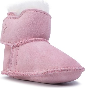 Różowe buty dziecięce zimowe eobuwie.pl na rzepy