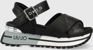 Czarne sandały Liu-Jo na platformie