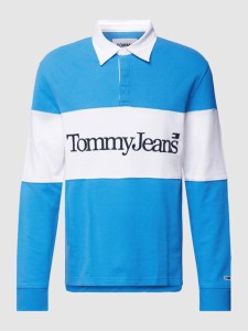 Koszulka polo Tommy Jeans z bawełny z długim rękawem