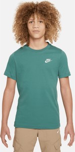Zielona koszulka dziecięca Nike z bawełny