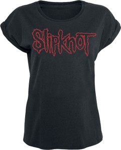 Czarny t-shirt Emp z okrągłym dekoltem w młodzieżowym stylu