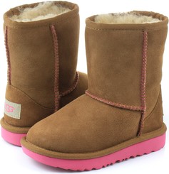 Brązowe buty dziecięce zimowe UGG Australia dla dziewczynek