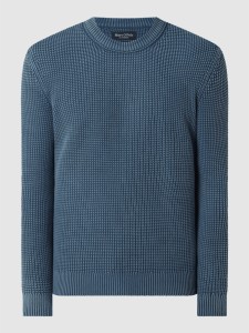 Niebieski sweter Marc O'Polo z okrągłym dekoltem w stylu casual z bawełny