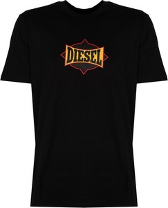 T-shirt Diesel z krótkim rękawem z bawełny w młodzieżowym stylu