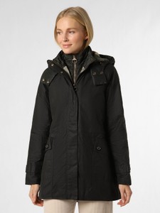 Czarna kurtka Barbour z kapturem z bawełny w stylu casual