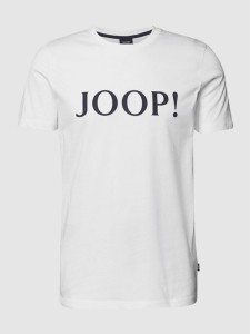 T-shirt Joop! z krótkim rękawem z nadrukiem z bawełny