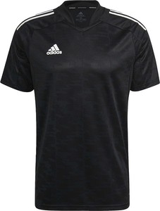 Czarny t-shirt Adidas z dżerseju