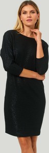 Czarna sukienka Greenpoint w stylu casual mini z długim rękawem