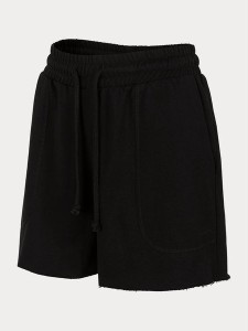 Czarne szorty Outhorn z dresówki w sportowym stylu