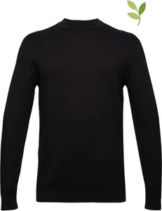 Czarny sweter Esprit z bawełny z okrągłym dekoltem