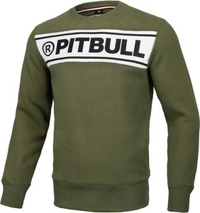 Zielona bluza Pit Bull z bawełny