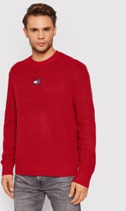 Czerwony sweter Tommy Jeans w stylu casual