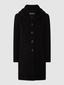 Czarny płaszcz Milo Coats w stylu casual