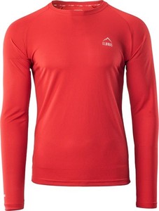 Czerwona koszulka z długim rękawem Elbrus w sportowym stylu