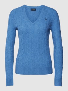 Dorothee Schumacher Kaszmirowy sweter niebieski Warkoczowy wz\u00f3r W stylu casual Moda Swetry Kaszmirowe swetry 